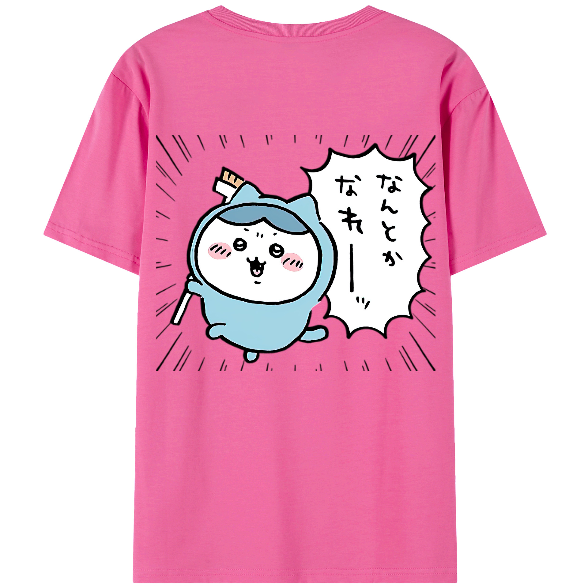 （画像用） ちいかわ ハチワレ Chii-kawa hachiware レディース半袖Tシャツ(バックプリント)
